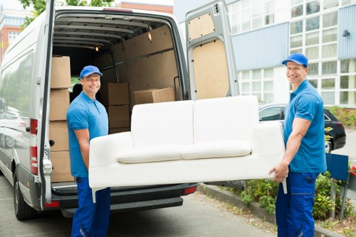 Removal team working on a residential move in Clapham