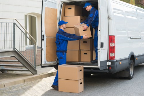 Careful loading for a house move in Clapham