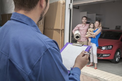 Furniture loading during removal services in Clapham