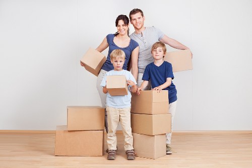 Local moving service navigating residential streets in Clapham
