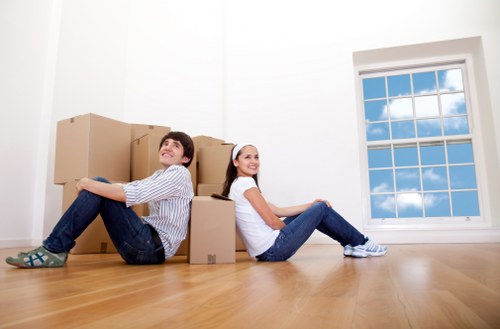 Commercial moving team handling office removals in Clapham