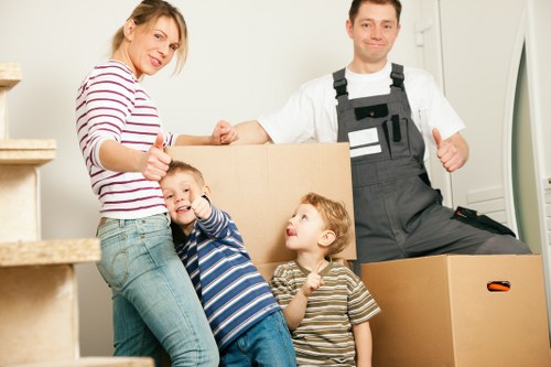 Unpacking boxes and setting up a new Clapham home
